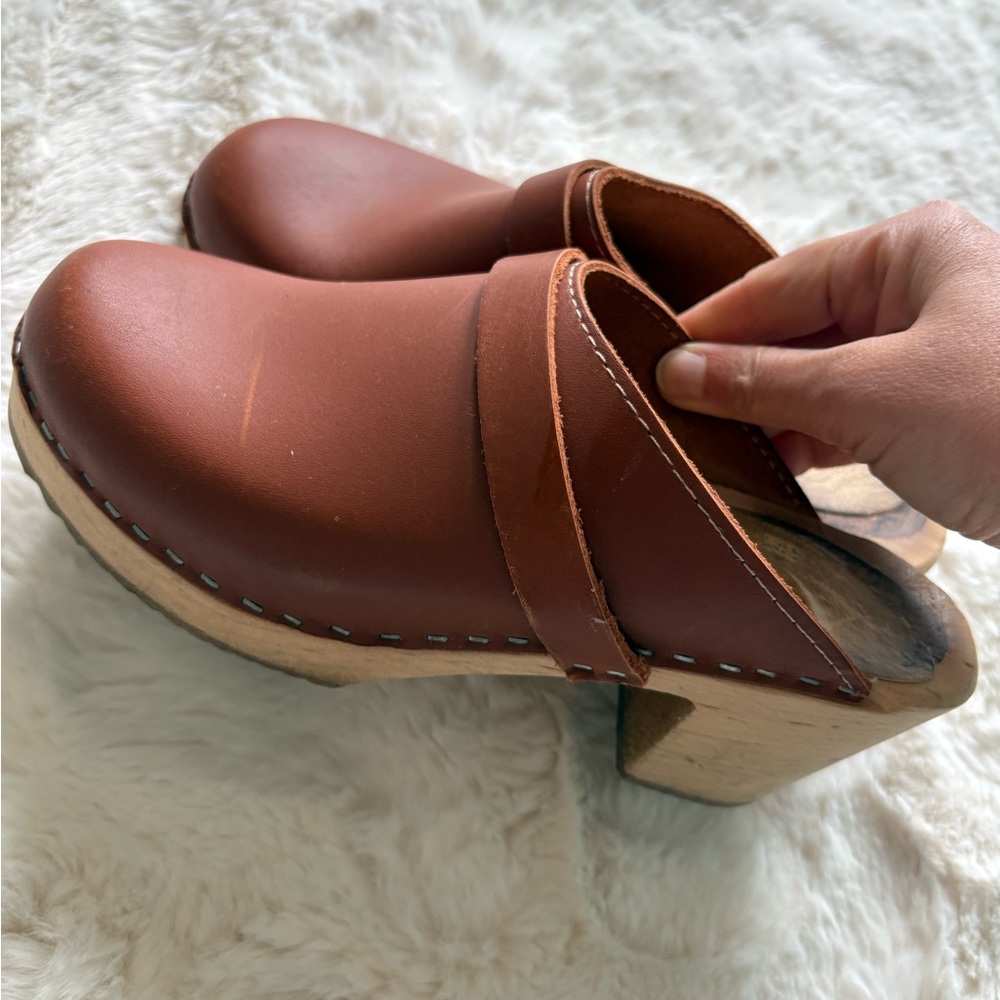 Lotta From Stockholm Brown Leather Clogs